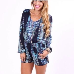 Buddy Love Buddy Love Feathers Rompers NWOT